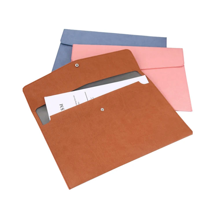 Custom A4 PU Leather Portfolio Folder Soft File Organizer for Meetings Price