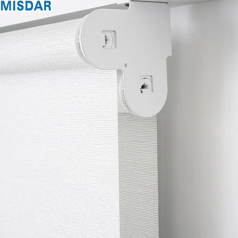 Sunscreen Blackout Day and Night Double Layer Roller Curtain Block Out Light Filtering Dual Roller Shades Double Roller Blinds