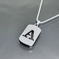 High Quality Wholesale Stocked Custom Making A-Z Hollow Block Gold Plated Letter Pendant Necklace