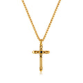 Cross-border Retro Cross Titanium Steel Pendant European and American Personality Stainless Steel Punk Style Necklace Male