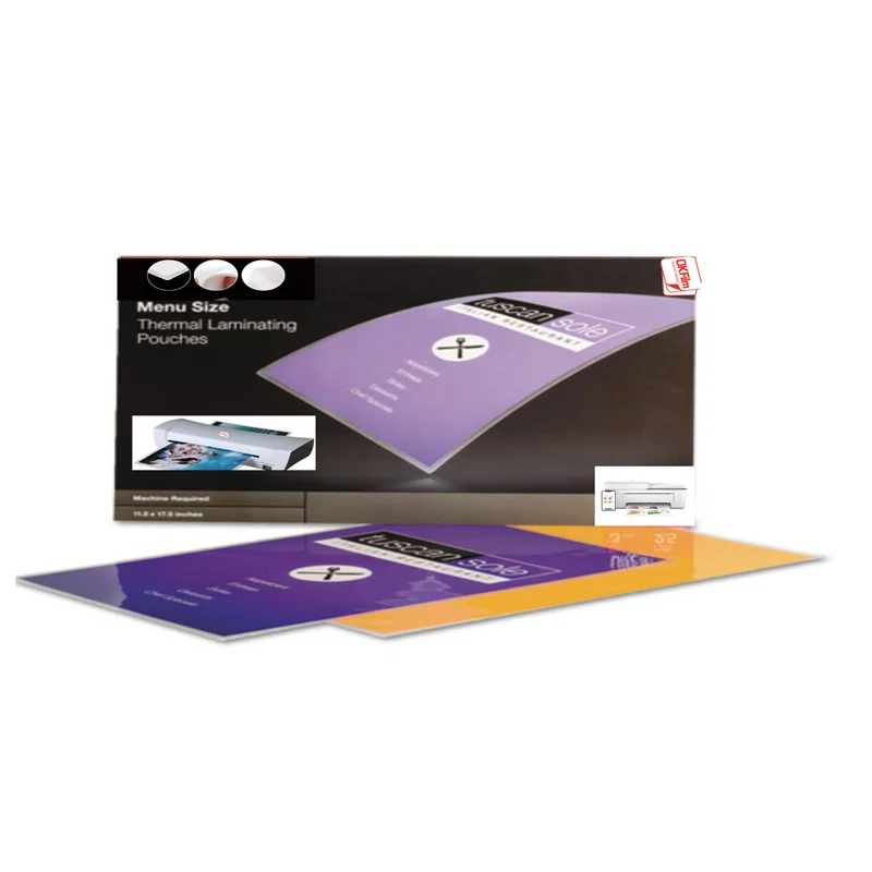 China Manufacture Hot Laminating Film A4 3mil Laminating Pouches Film 75 Micron