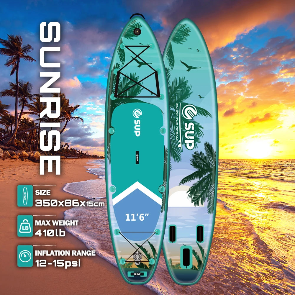 E-SUP 11'6 ISUP Inflatable All-Round Surfboard Stand-Up Paddle Board for Waterplay Versatile All-Around Paddle Board