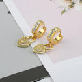 Plated Waterproof Jewelry Zircon Hoop Fine Jewelry Earrings New Designs Earings Jewelry Gold Non Tarnish Stainless Steel Women