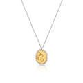 Chris April Simple Stainless Steel PVD Plated Bummpy Walnut Hammered Necklace