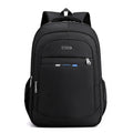 Business 15.6 Inch Large Simple Black Computer Backpack College Student Schoolbag