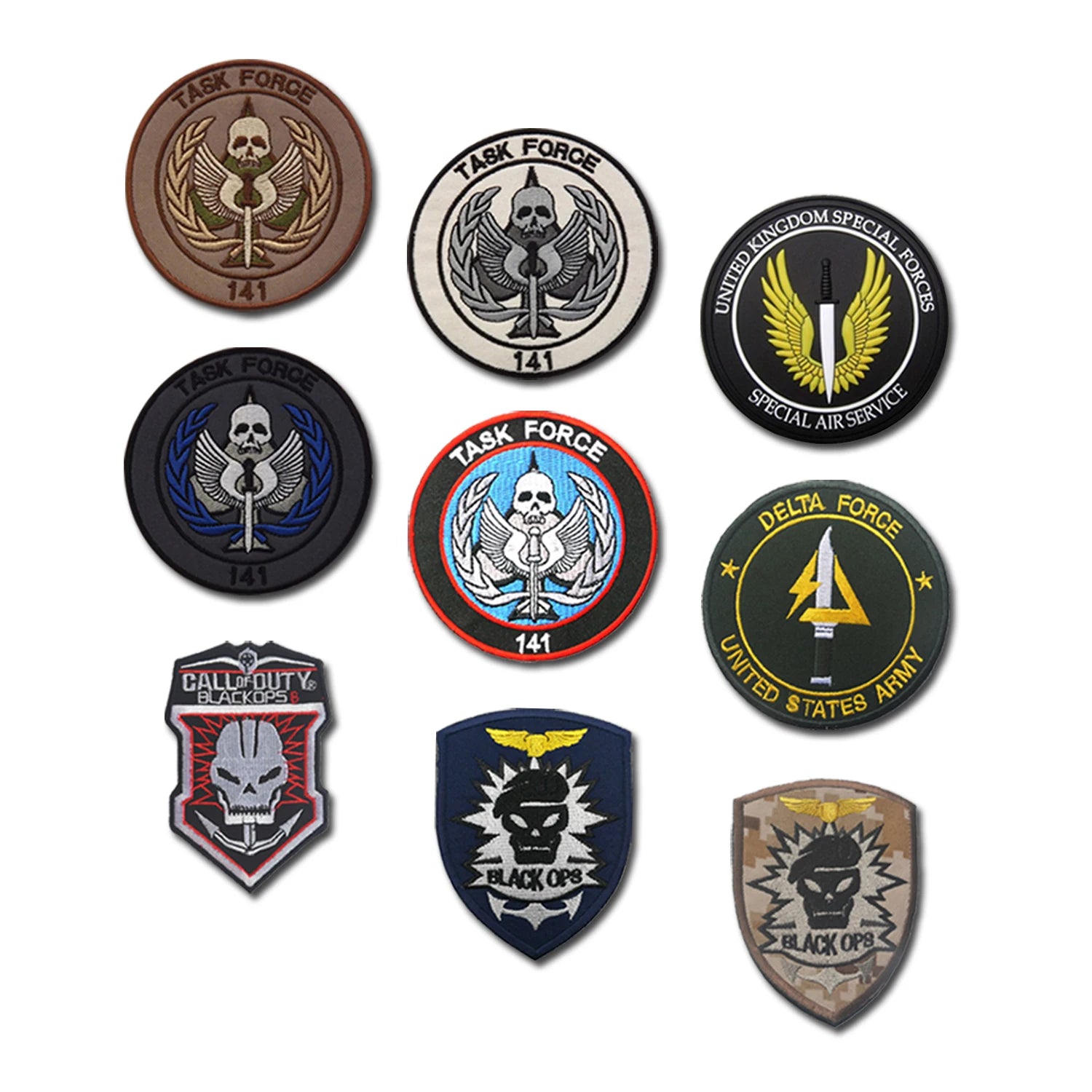 Black Ops Hook and Loop Armband Call of Duty Embroidered Sign Backpack Patches