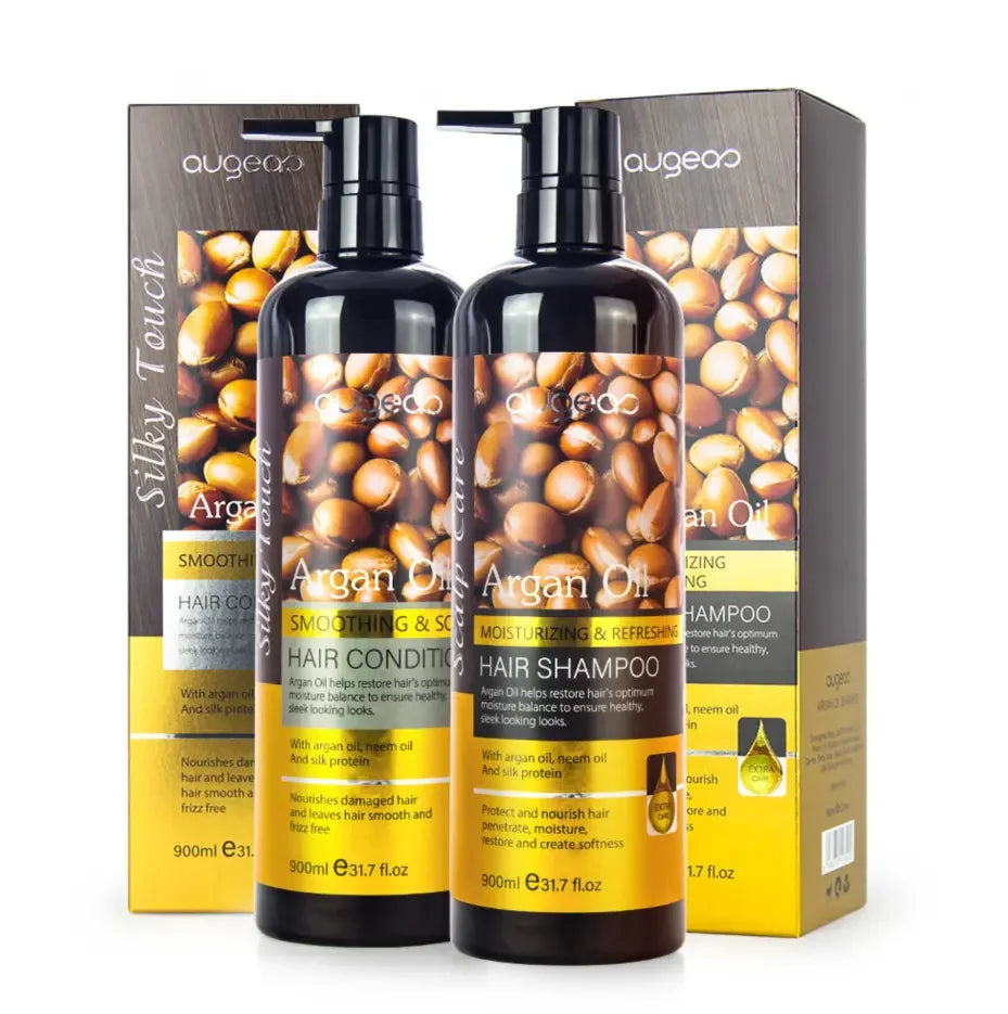 Wholesale in Stock Hair Treatments Argan Oil Shampoo Hair Care Set Keratin Shampoo and Conditioner