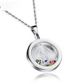 Unisex Religious Jewelry Delicate Locket Necklace Thin Chain Colorful Zircon Pendant Necklace Our Lady of Guadalupe Goddess