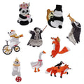 Fashion Diy Custom Forest Animal Panda fox Goose Cloth Patch