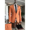 Fashion New Men Suits Single Breasted Skinny Solid Color England Style 2 Piece Jacket Pants Sim Fit Tailor Made