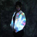 OEM Factory Price Outdoor Men Women Rave Jacket Glow in the Dark LED Hoodie for Ballroom Night Club Performance