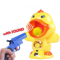 Top Selling Hungry Animal Feeding Big Mouth Shooting Target Duck Game with Gun and Soft Bullets Toys for Kids
