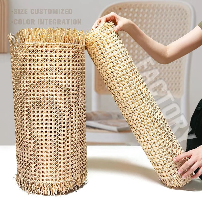 Top Quality Real Natural Rattan Cane Raw Material Synthtique Rattan Webbing Roll for Hot Sell