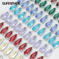 MB22   10pcs/lot Jewelry Accessoriesnickel Freerhodium Platedcopperglasscharmsdrop Shapediy Pendant