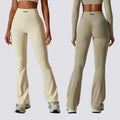 Tcck8232 Tummy Control Workout Running Pants Flare Leggings Women Printed Leggings Workout Running Butt Lift Tight Yoga Pants