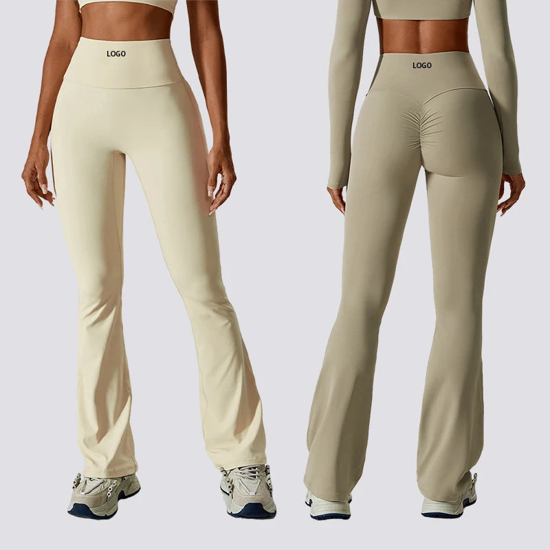 Tcck8232 Tummy Control Workout Running Pants Flare Leggings Women Printed Leggings Workout Running Butt Lift Tight Yoga Pants