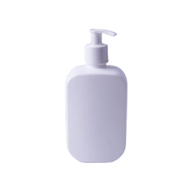 500ml Square HDPE Plastic Bottles Recyclable Packaging with Screw Cap Pump for Skin Care Bathroom Soap Lotion