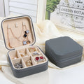 Small Travel Leather Jewelry Organizer Box for Rings Necklaces Earrings Elegant Packaging for On-the-Go Storage