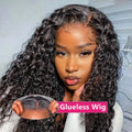 Wear and Go 6x4 Water Wave Lace Wig for Black Women Pre Cut Glueless Human Hair Wig Ready to Go Wigs Free Shipping
