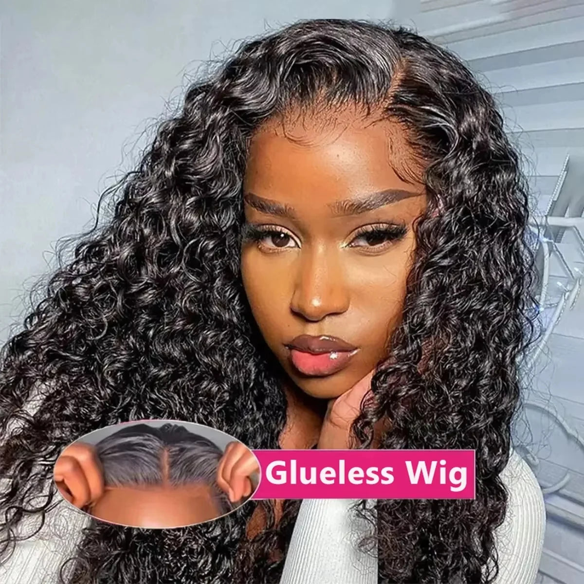 Wear and Go 6x4 Water Wave Lace Wig for Black Women Pre Cut Glueless Human Hair Wig Ready to Go Wigs Free Shipping