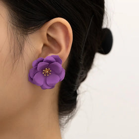 AYN-06 Wholesale Fashion Stud Earring Women Fairy Ear Jewelry Simple Sweet Flower Earrings for Girls