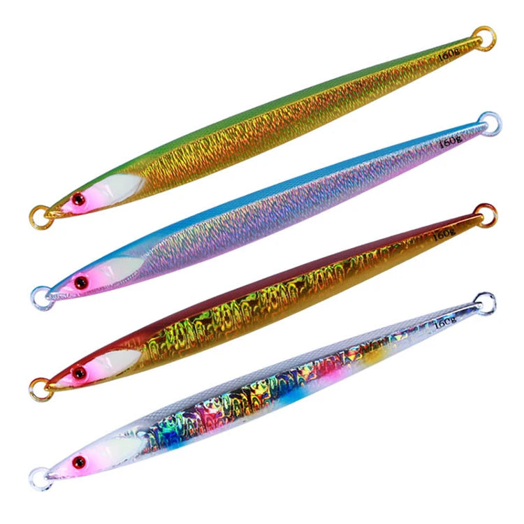 WEIHE Large Luminous Fast Fall Jigging Lures 130g-210g Fishing Bait  Boat Fishing Jigs Tackle Lead