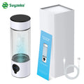 Food Grade PC 390ml Smart Hydrogen Water Generators Cup Water Electrolysis SPE PEM Sport Portable Hydrogen Water Bottle 5000ppb