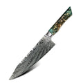 New Arrival Resin Handle 8 Inch Narcissus Pattern Damascus Kitchen Chef Knife