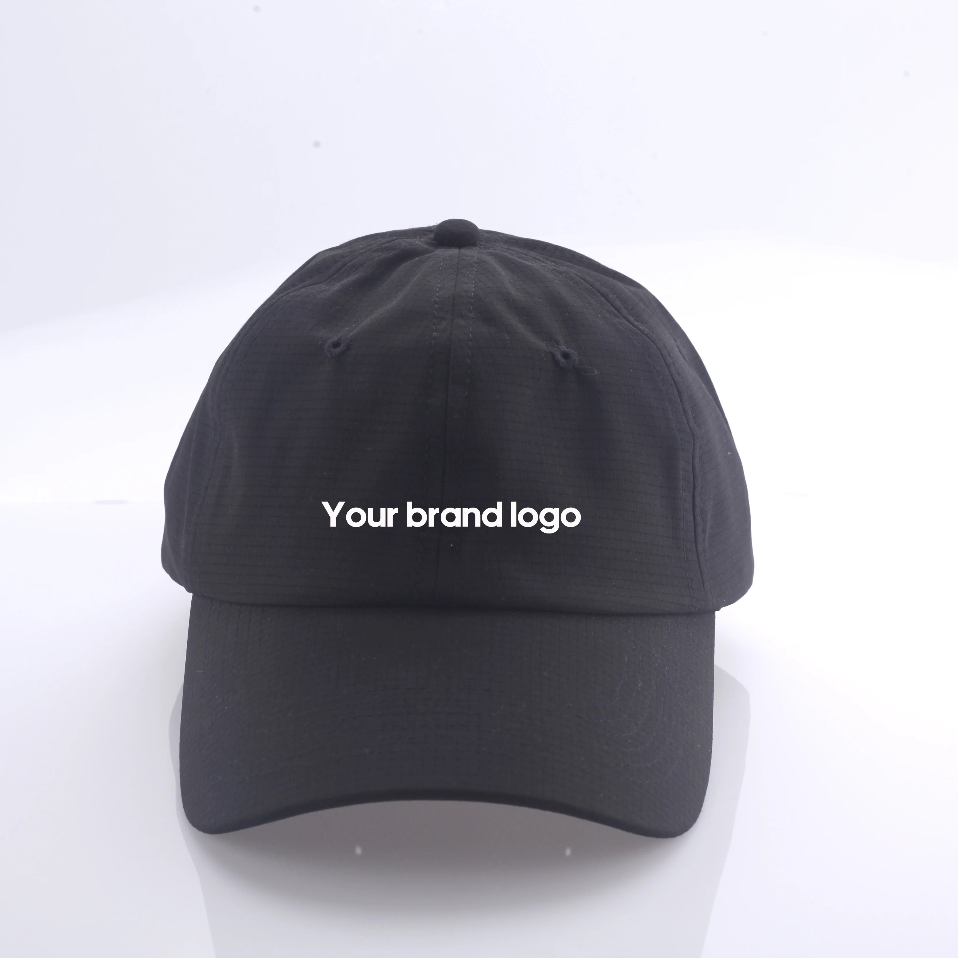 OEM Custom Design Your Own Embroidery Logo 6 Panel Men Women Running Sport Cap Nylon White Golf Rope Hat