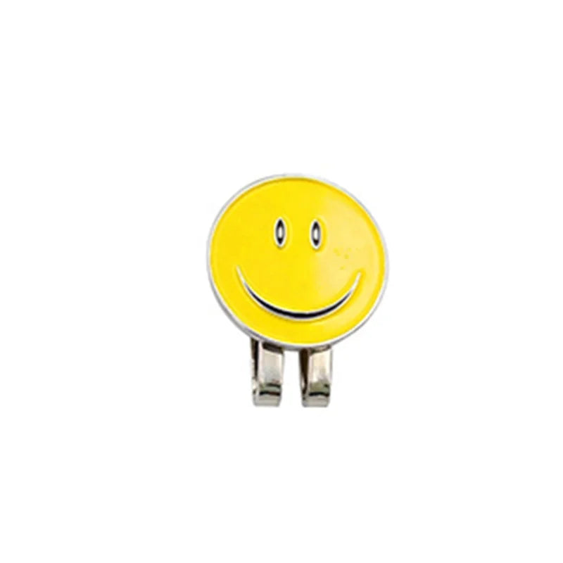 Magnetic Hat Clip Golf Ball Marker Smile Face Golf Divot Tool Ball Marker Golf Accessories