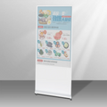 Landing Billboard Entrance Notice Board Poster Sign Stand Display Rack Vertical Advertising Rack Poster Display Stand OED
