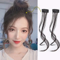 35cm Synthetic Curly Hair Bangs Clips Front Side Long Bangs Fringe Clip in Hair Extensions Accessories