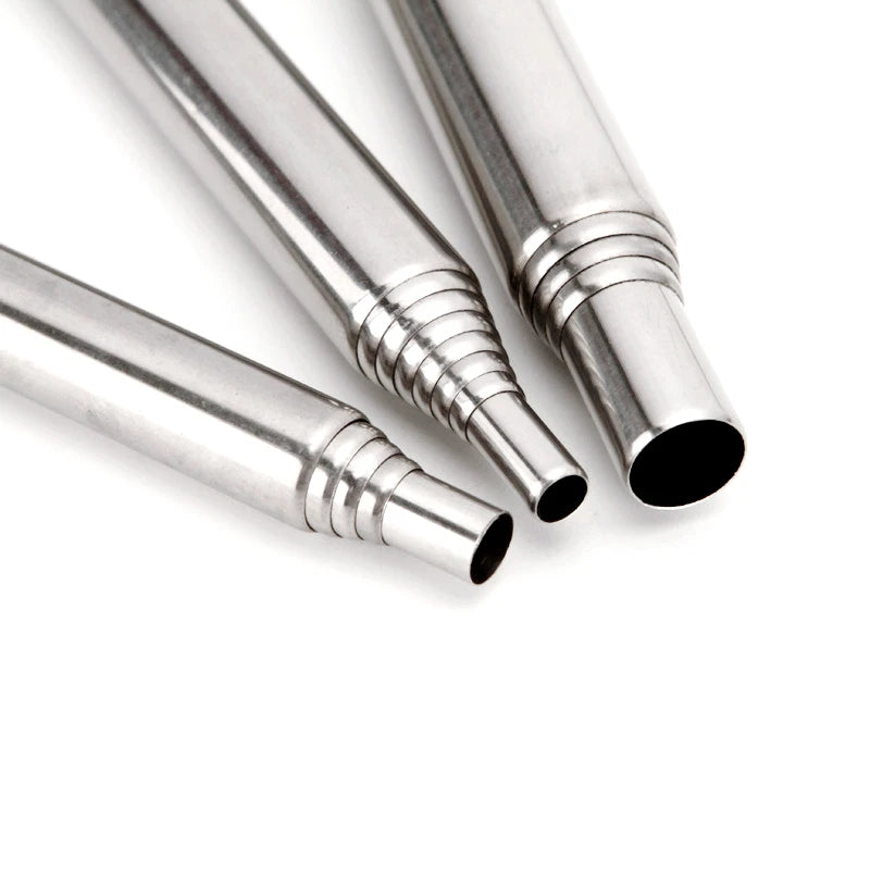 Pocket Bellow 130mm Tube Outdoor Fire Tool Stainless Steel Retractable Fire Tube