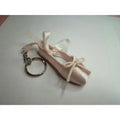 Mini Pointe Shoes Keychain for Ballerina Ballet Party Supplies Gift Bag Charm Pendant Accessories Handmade Ballet Shoes KeyChain