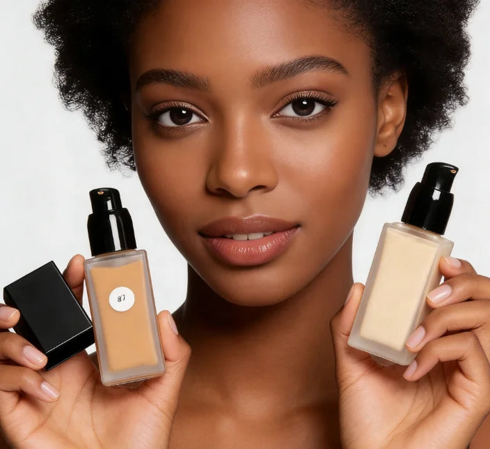 Waterproof Long Lasting Matte Oil Control Liquid Foundation Private Label DIY Shades Foundation None Transfer