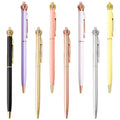 Hot Selling Custom Logo Bling Bling Metal Royal Crown Sports Pen 1.0mm Writing Width Eco-Friendly Ink Custom Colors Perfect