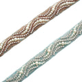 Diy Handmade Gemstones Crystal Rhinestones Applique Patch Iron-on Bridal Wedding Dress Costume Decorative Beaded Pearl Lace Trim