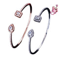 Korean Version Fashion Simple Mosaic Zircon Bracelet Personalized Simplicity Bangle Jewelry