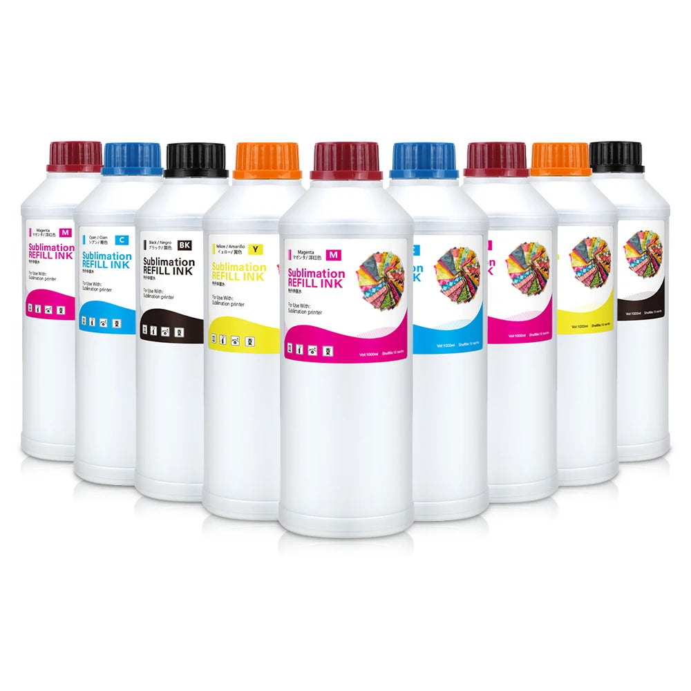 1000ml CMYK Heat Transfer Printing Refill Sublimation Ink for Epson XP600 I3200 DX5 DX7 Printer Ink Sublimation