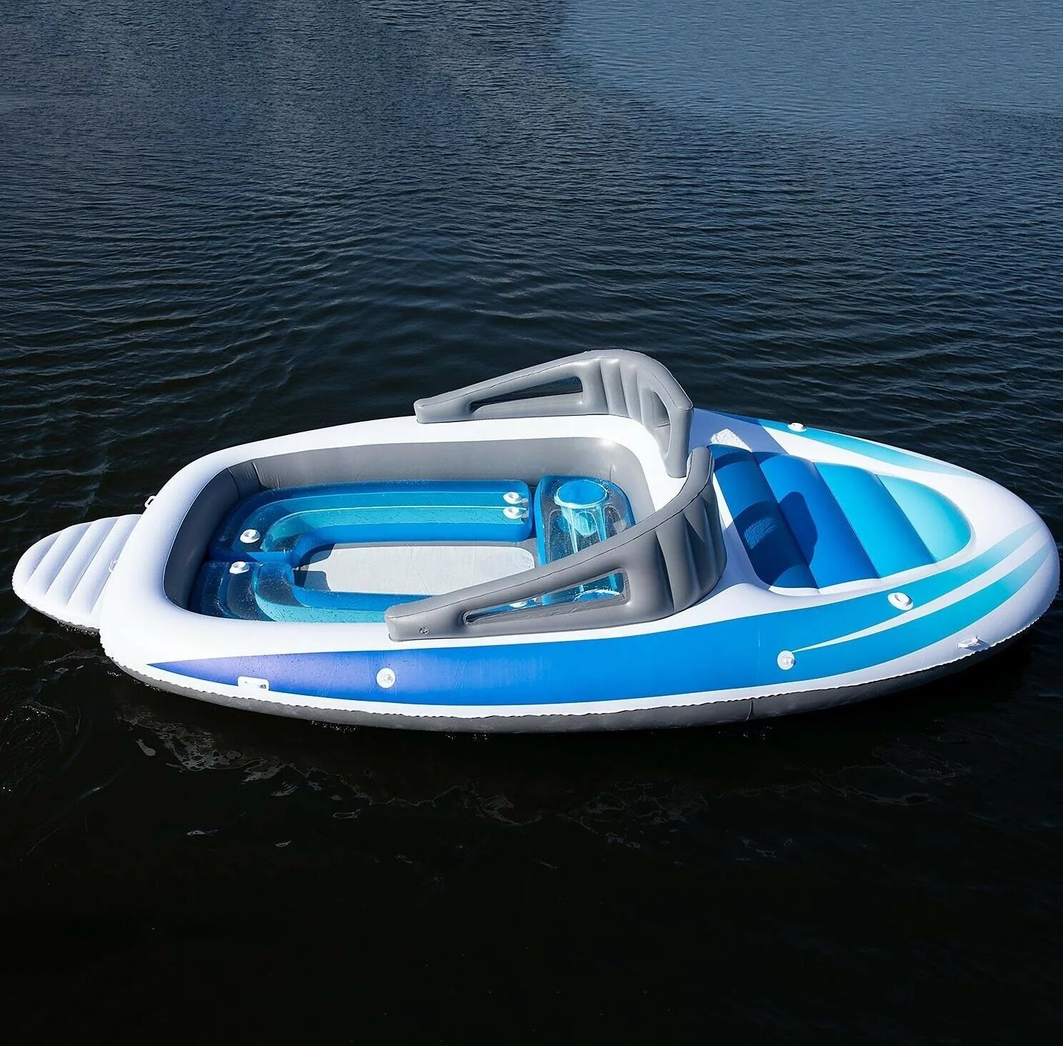 Body Six Person Island Sportintg Boats Yacht Dock Thick Inflatable Floating Platform