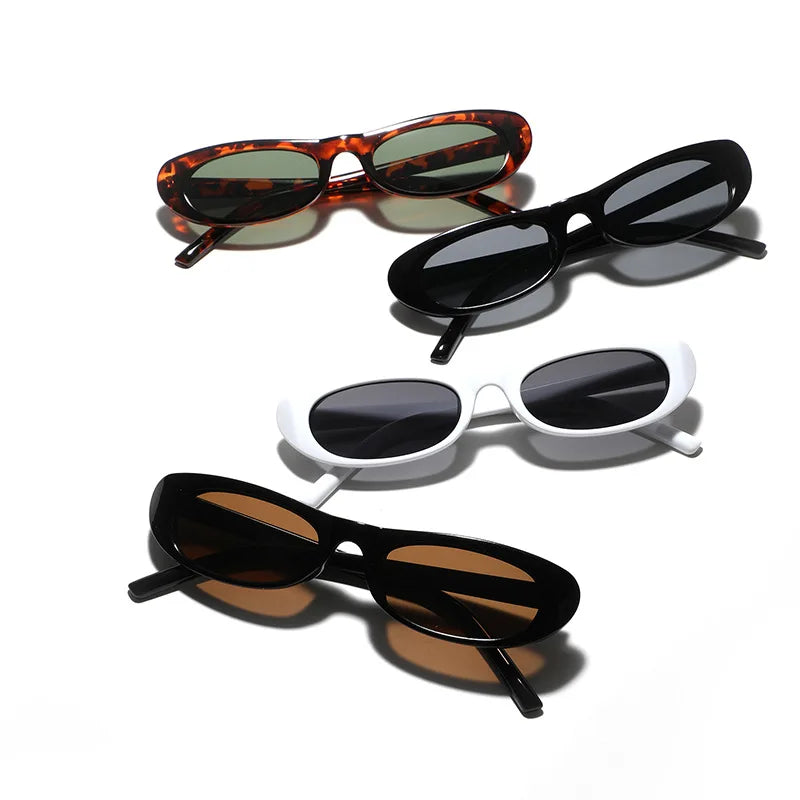 Blue Tortoiseshell Sunglasses for Men and Women Rectangular UV400 Lenses Y2K Style INS Future Wind with PC Frame