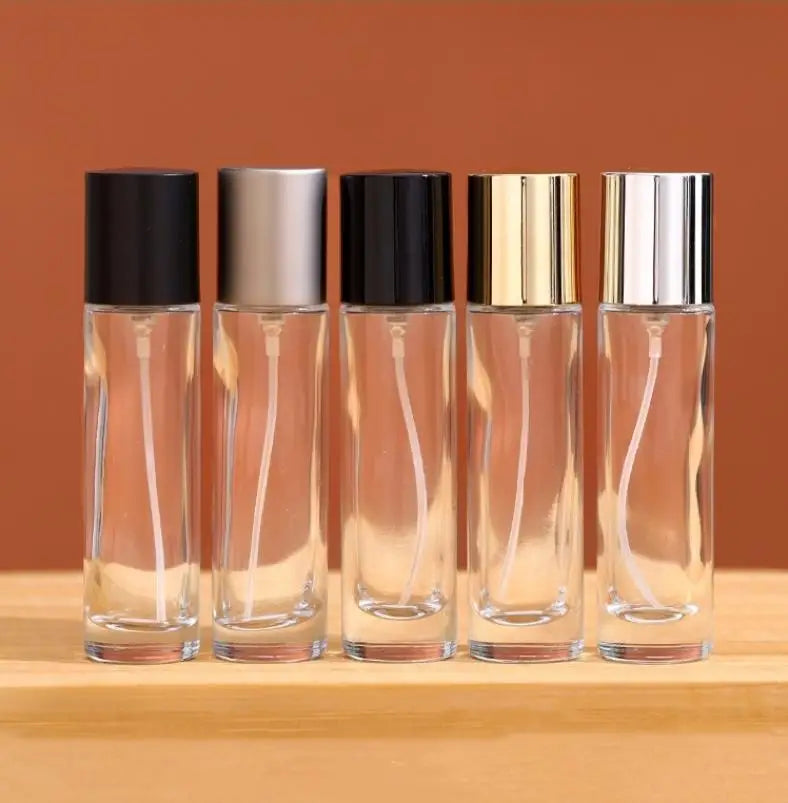 Wholesale Custom 15ml Fine Mist Spray Bottle Empty Round Clear Glass Perfume Atomizer Bottle With Crimp Spray