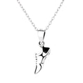 Creative Style 925 Silver Shoe Pendant Zircon Men's Shoe Necklace