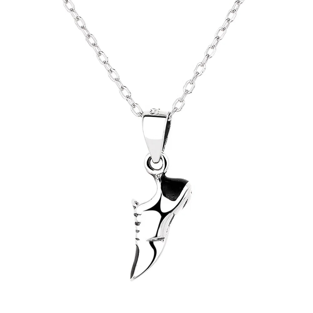 Creative Style 925 Silver Shoe Pendant Zircon Men's Shoe Necklace