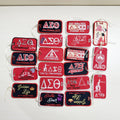 2026 New Arrival DST Sorority Luggage Tags Standard Size Baggage Tag Embroidery Logo Fashionable Greek Letter for Travel Club