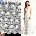 YX1162 Cheap 100 Polyester Chemical Lace Fabric Woven Embroidered Net 3D Water Soluble White Lace Fabric for African Women