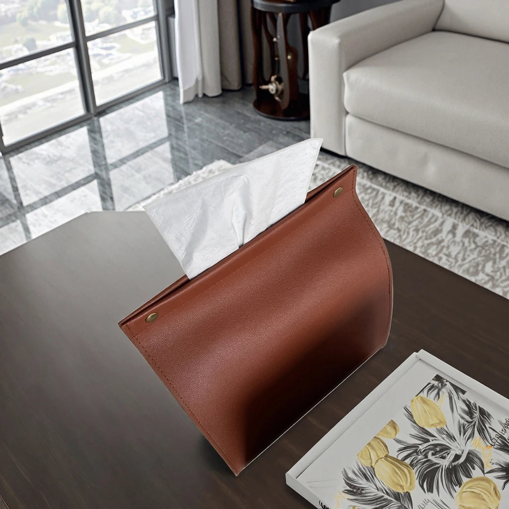 PU Toilet Holder Paper Storage Case Living Room Leather Tissue Box Cover for Home Hotel