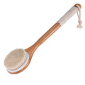 Bamboo Long Handle Shower Brush Natural Soft Horse Hair Bristles Bath Body Brushes MegaBDM