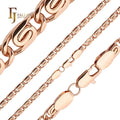 1.3mm+ FJ Fallon Fashion Jewelry Classic Rounded Flank Snail Link Chain Plated in Rose Gold Brass Based Split