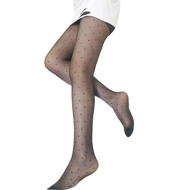 Factory Wholesale Custom Logo Women's Small Dot Stocking Breath Smooth Anti-Sang Stocking for Daily Wear